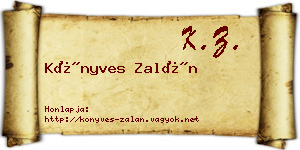 Könyves Zalán névjegykártya