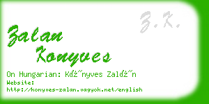 zalan konyves business card